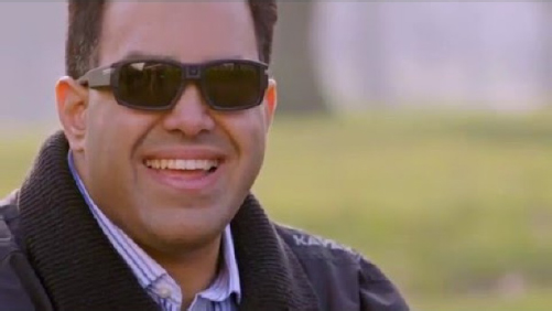 Photo of a man wearing sunglasses