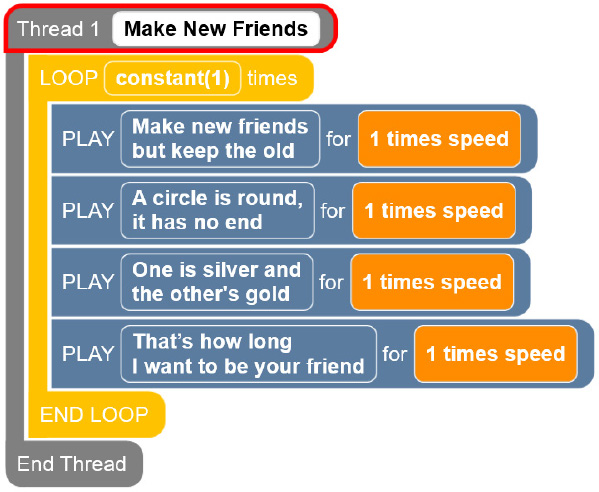 A screenshot of a Code Jumper program in Thread 1.