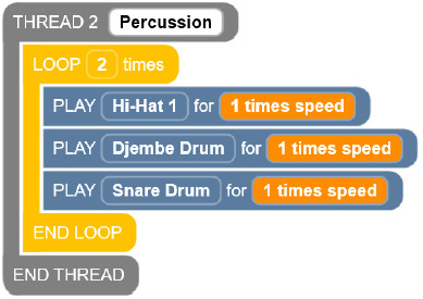 A screenshot of a program in Thread 2 of the Code Jumper app.