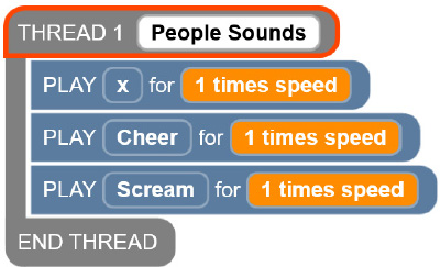 Screenshot of a Code Jumper app with a program in Thread 1.